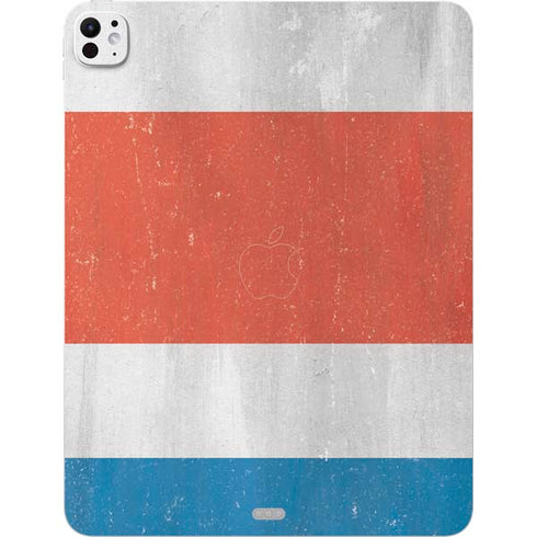 Costa Rican Flag Distressed iPad Pro 13in M4 (2024) Skin